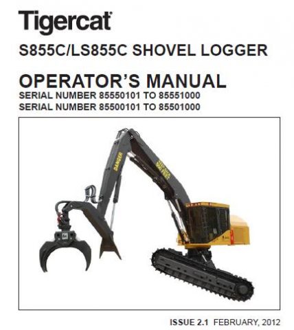 090 Tigercat S855c Ls855c Shovel Logger Operators Manual Service