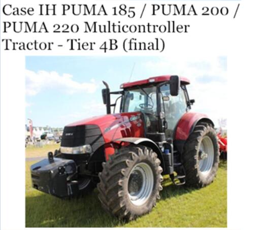 374 Case IH PUMA 185 PUMA 200 PUMA 220 Multicontroller Tractor ...