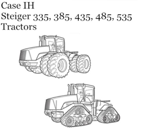 Case Ih Steiger 335 385 435 485 535 Tractors Operators Manual